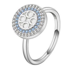 Silver Coloured Fidget Adjustable Spinning Disc with Horse Shoe Style Centre Ring