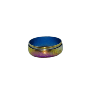 Stainless Steel Fidget Spinner Rainbow "Always Happy" Ring