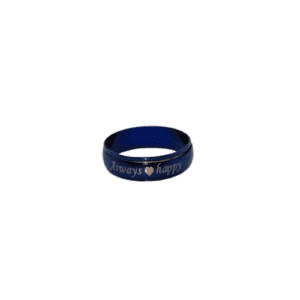 Stainless Steel Fidget Spinner Blue "Always Happy" Ring