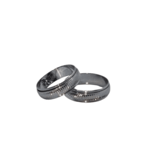 Stainless Steel Fidget Spinner Silver with Tyre Grip Engraved Pattern Ring