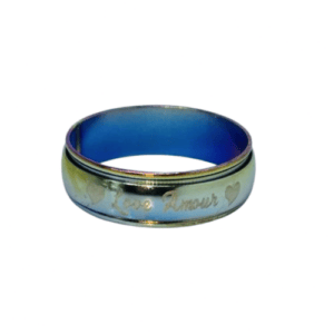 Stainless Steel Fidget Spinner Rainbow "Love Amour" Ring