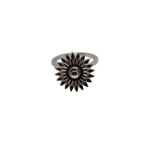 Stainless Steel Silver Coloured Sunflower Fidget Ring