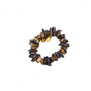 Baltic Amber Gemstone Beaded Elasticated Ring