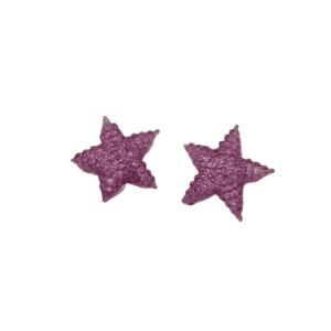 Pink Textured Star Stud Style Earrings