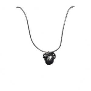 Silver Coloured Double Sided Easter Chick on a Sterling Silver Snake Chain Necklace