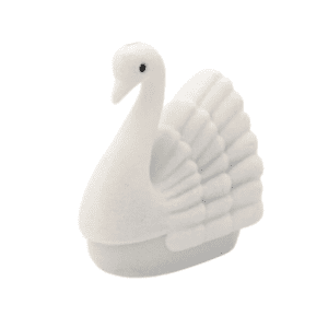 White Swan Velvety Jewellery Gift Storage Box