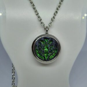 Angel Wings Metal Locket Flower Aromatherapy Oil Scent Necklace