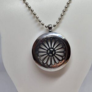 Aromatherapy Oil Stainless Steel Flower Petal Necklace Pendant