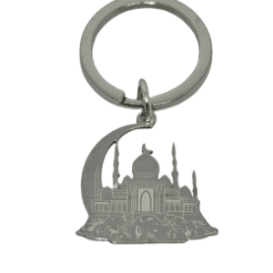Silver Coloured Stainless Steel Mosque Church Keyring