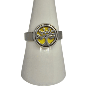 Aromatherapy Heart Tree of Life Anxiety Anti Stress Adjustable Ring