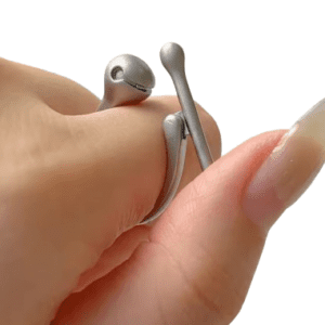 Silver Coloured Metal Bar Fidget Adjustable Spinning Ring