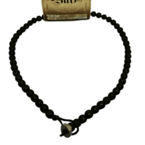 Earth and Surf Vegan Dark Brown Round Wooden Beaded Necklace