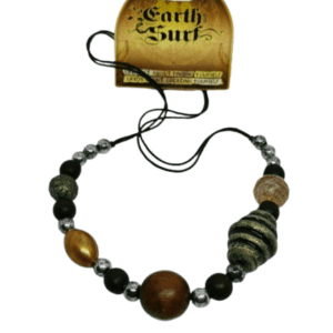 Vegan Earth and Surf Multi Sized Beaded Necklace with Chunky Central Beads