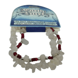 Earth and Surf Rose Quartz and Pink Beaded Elasticated 2 in 1 Bracelet
