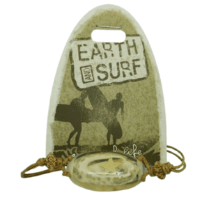 Earth and Surf Vegan Oval Shaped Pendant Bracelet with Cream Sea Shell and Star Fish Inside