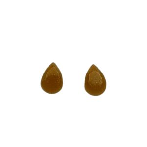 Amber Yellow Tear Drop Shape Stud Style Earrings