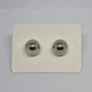 Silver Coloured Ball Stud Style Earrings