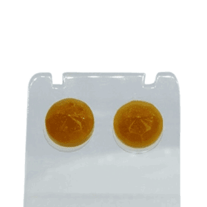 Amber Yellow Coloured Round Stud Style Earrings