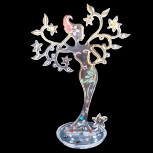 Lady Figurine Jewellery Holder with Gemstone Tray