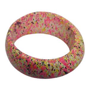 Pink Purple Yellow and White Chunky Wide Bracelet