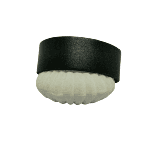 Wide Black Leather Adjustable Bracelet with Brass Coloured Fastenings