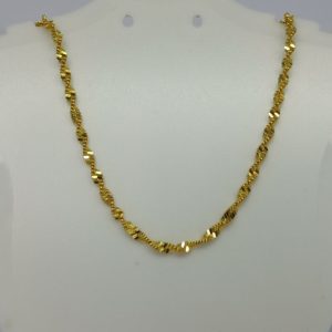 Gold Coloured Water Wave Necklace