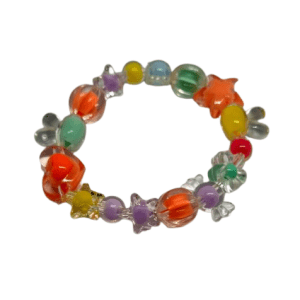 Multi Beaded Bracelet with Rabbit Flower Candy Star Heart and Round Beads