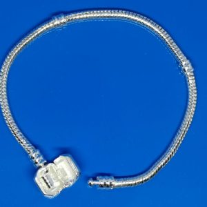 Sterling Silver Snake Chain Charm Bracelet