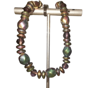 Magnetic Hematite Rainbow Coloured Beaded Bracelet