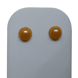Stud Style Earrings with a Peach Coloured Bead